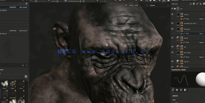 ZBrush《猩球崛起》科巴角色雕刻建模全流程视频教程(图4)