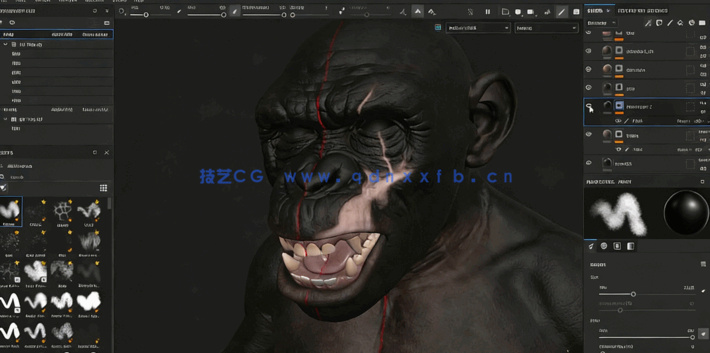 ZBrush《猩球崛起》科巴角色雕刻建模全流程视频教程(图3)