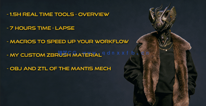  Zbrush动态硬表面机甲人物设计视频教程(图3)