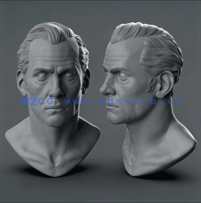 ZBrush与KeyShot逼真人物肖像制作视频教程 (图6)