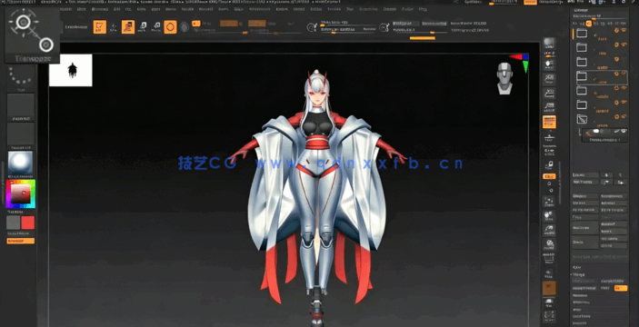 ZBrush卡通风格中国女孩角色雕刻建模视频教程 (图2)