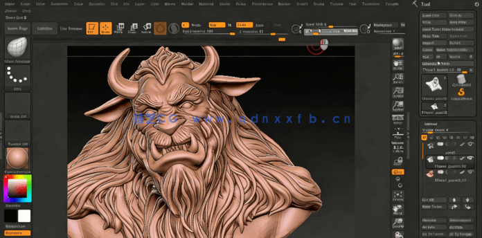 ZBrush狮身人面怪物雕刻制作流程视频教程(图3)