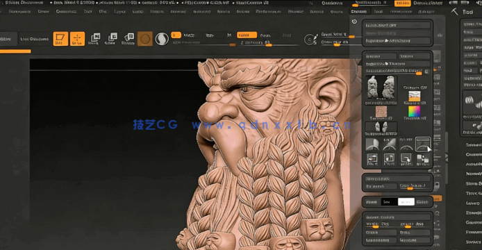 ZBrush矮人头部游戏角色雕刻建模视频教程(图2)