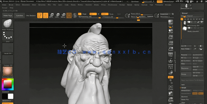 ZBrush矮人头部游戏角色雕刻建模视频教程(图6)