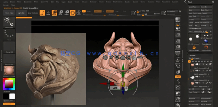 ZBrush奇幻野兽生物雕刻设计实例制作视频教程(图3)