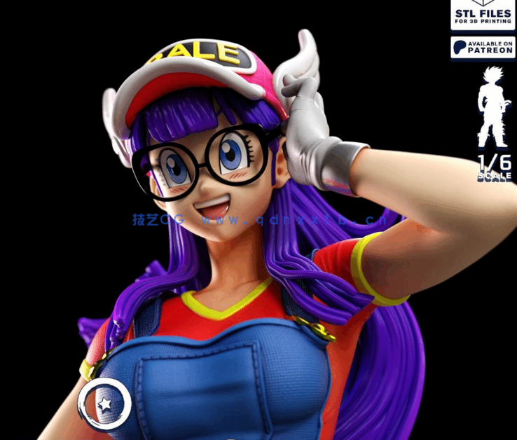 [3D打印人物] 阿拉蕾Arale长大版《阿拉蕾》动漫角色雕刻手办3D打印模型(图1)