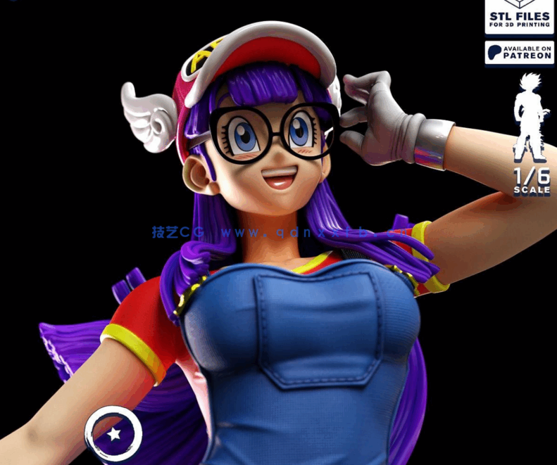 [3D打印人物] 阿拉蕾Arale长大版《阿拉蕾》动漫角色雕刻手办3D打印模型(图5)