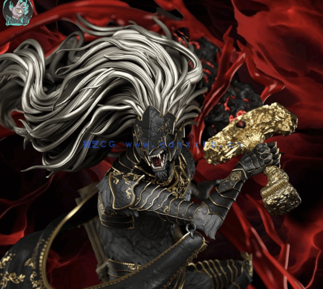 [3D打印人物] 玛利喀斯Maliketh《艾尔登法环》游戏角色雕刻手办3D打印模型(图1)