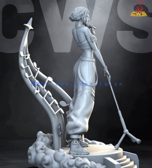 [3D打印人物] Zoey佐伊站姿《K-Pop恶魔猎人》动画角色雕刻手办3D打印模型(图5)