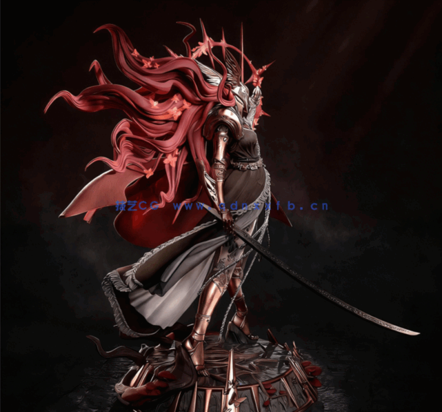 [3D打印人物] 腐败女神玛莲妮亚Malenia站姿《艾尔登法环》游戏角色雕刻手(图4)