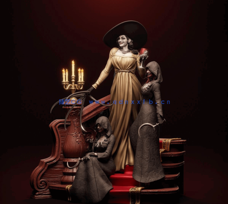 [3D打印人物] 八尺夫人阿契娜·蒂米特雷斯库《生化危机 8》游戏角色雕刻手办(图3)