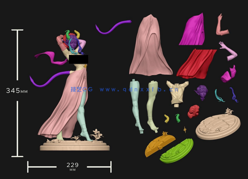 [3D打印人物] 提夫林Tiefling《博德之门3》游戏角色雕刻手办3D打印模型(图5)