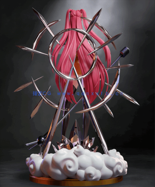 [3D打印人物] Mira站姿《K-Pop恶魔猎人》动画角色雕刻手办3D打印模型(图3)