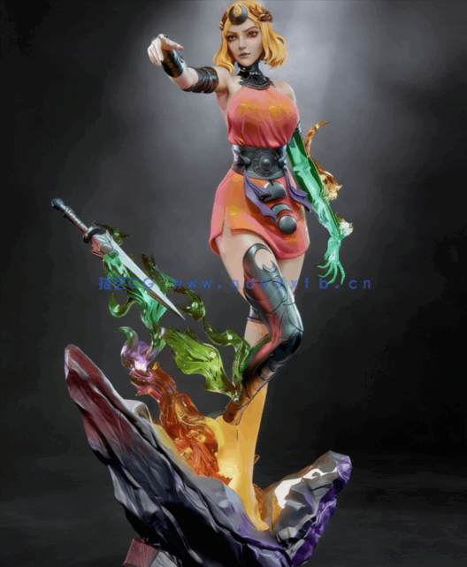 [3D打印人物] 墨利诺厄Melinoe《哈迪斯2》游戏角色雕刻手办3D打印模型(图2)