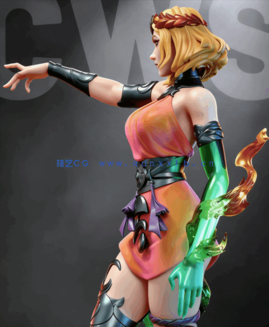 [3D打印人物] 墨利诺厄Melinoe《哈迪斯2》游戏角色雕刻手办3D打印模型(图4)