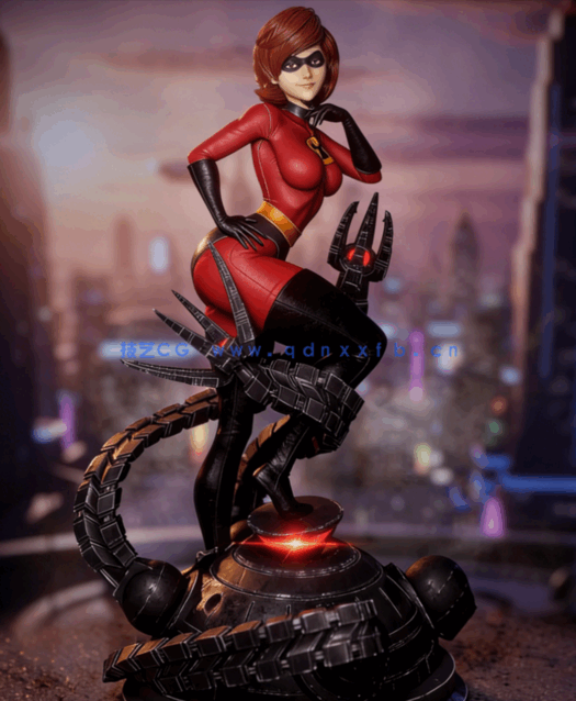 [3D打印人物] 弹力女超人Elastigirl《超人总动员》动漫角色雕刻手办3D打印模(图2)