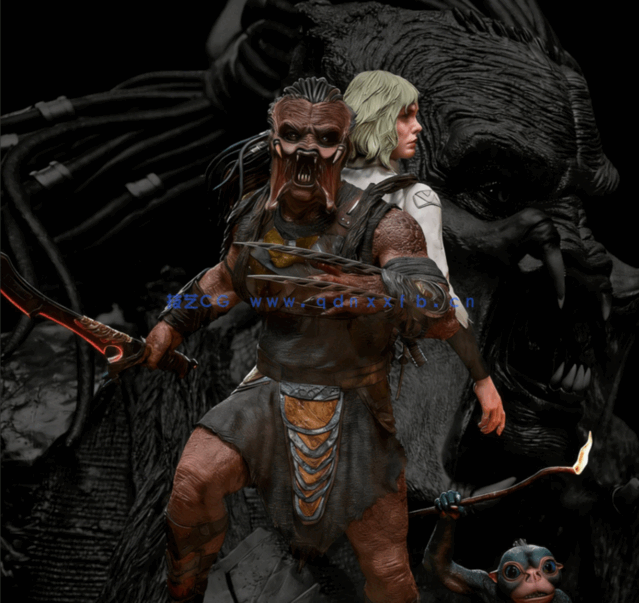 [3D打印人物] 轻铁血战士戴克与仿生人希雅《铁血战士：杀戮之地》影视角色(图1)