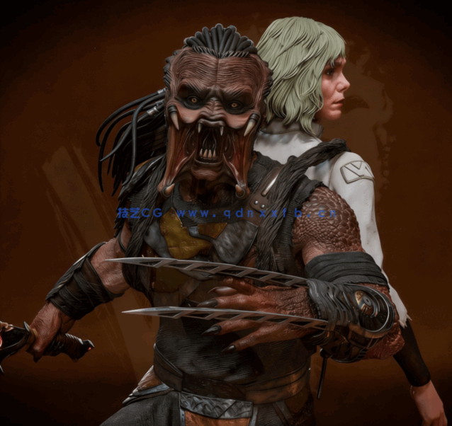 [3D打印人物] 轻铁血战士戴克与仿生人希雅《铁血战士：杀戮之地》影视角色(图2)