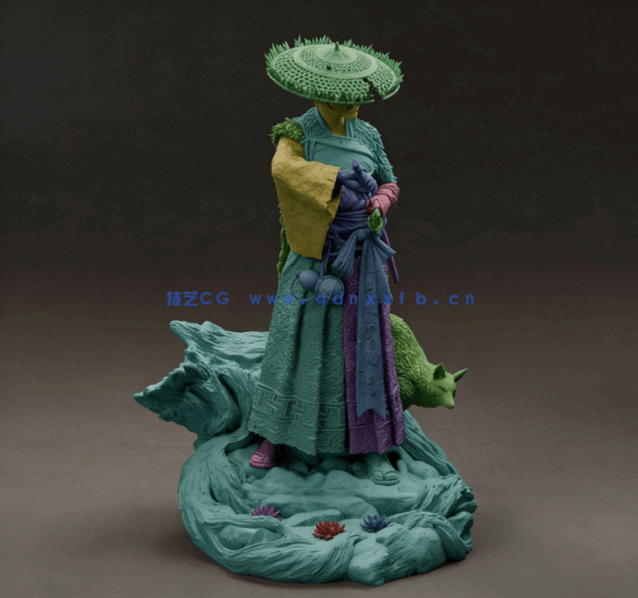 [3D打印人物] 笃Atsu持剑《羊蹄山之魂》游戏角色雕刻手办3D打印模型(图5)