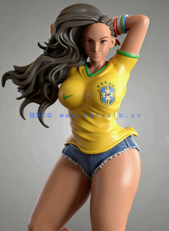 [3D打印人物] 松田劳拉Laura Matsuda《街头霸王》游戏角色雕刻手办3D打印(图1)