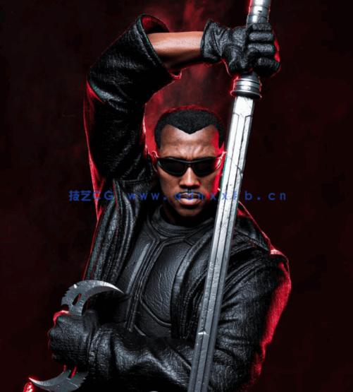[3D打印人物] 刀锋战士Blade漫威角色雕刻手办3D打印模型(图1)