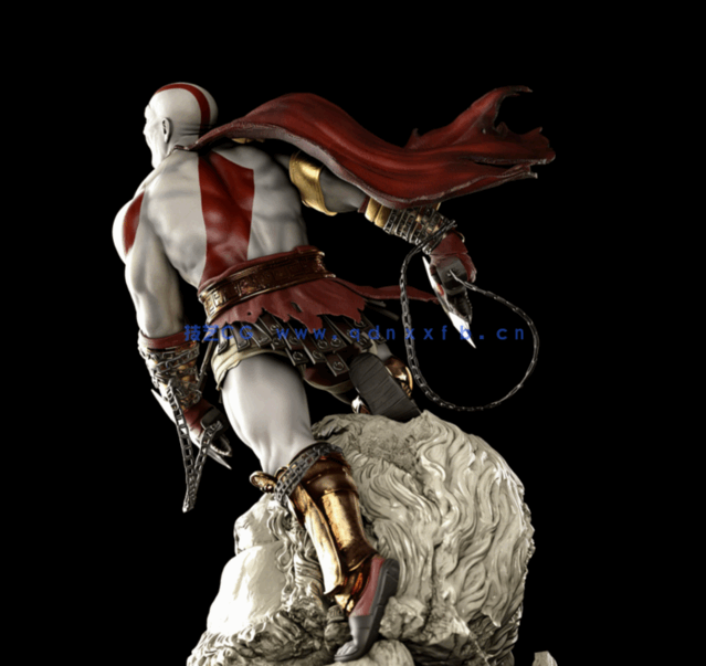 [3D打印人物] 奎托斯Kratos战斗姿势《战神》游戏角色雕刻手办3D打印模型(图4)