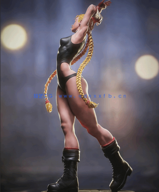 [3D打印人物] 嘉米·怀特Cammy站姿《街头霸王》游戏角色雕刻手办3D打印模(图3)