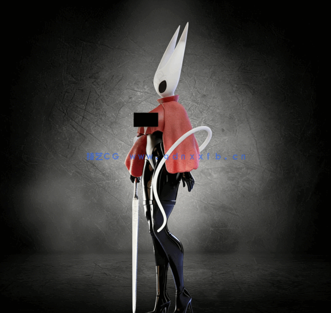 [3D打印人物] 大黄蜂Hornet女性真身造型《空洞骑士：丝之歌》游戏角色雕刻(图3)