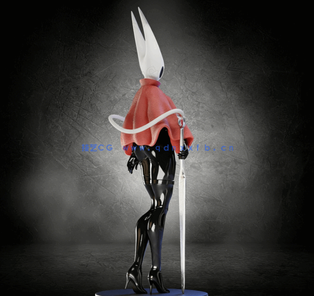 [3D打印人物] 大黄蜂Hornet女性真身造型《空洞骑士：丝之歌》游戏角色雕刻(图4)