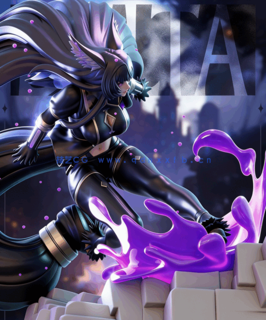 [3D打印人物] 德尔塔《德尔塔Delta《想要成为影之实力者》动漫角色雕刻手办(图3)