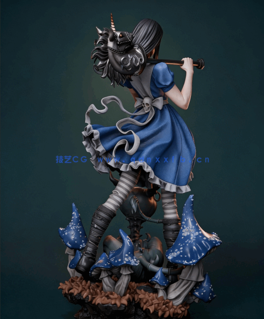 [3D打印人物] 爱丽丝·莱德尔《爱丽丝梦游仙境》人物角色雕刻手办3D打印模型(图4)