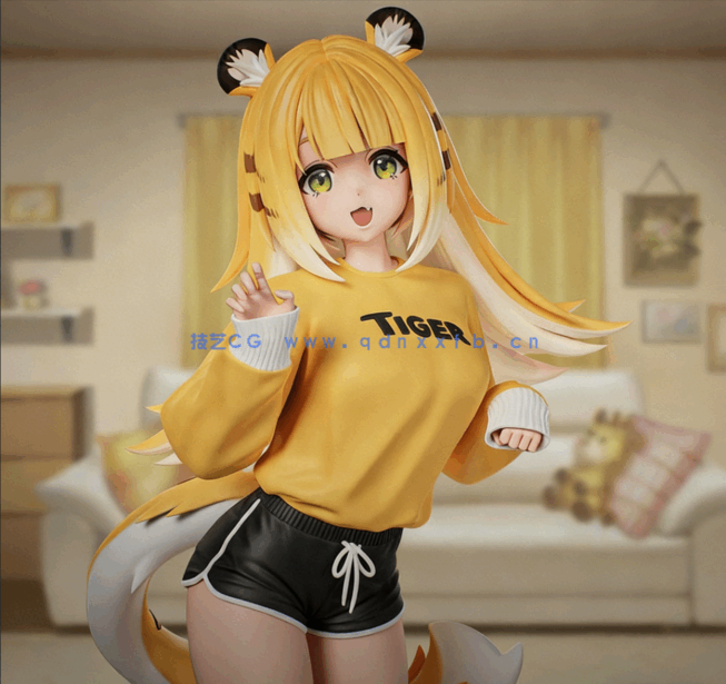 [3D打印人物] 居菲菲Ju Fufu《绝区零》游戏角色雕刻手办3D打印模型(图1)