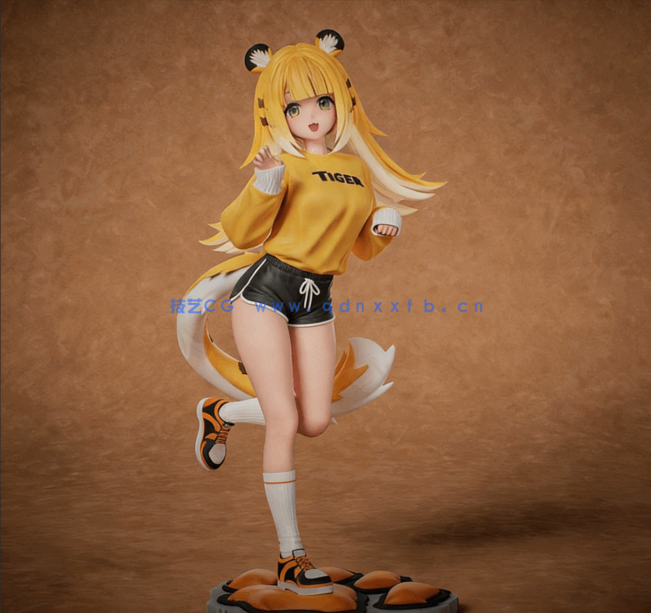 [3D打印人物] 居菲菲Ju Fufu《绝区零》游戏角色雕刻手办3D打印模型(图2)