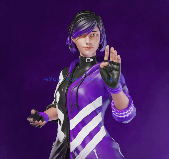 [3D打印人物] 三岛丽奈Reina Mishima《铁拳8》游戏角色雕刻手办3D打印模(图1)