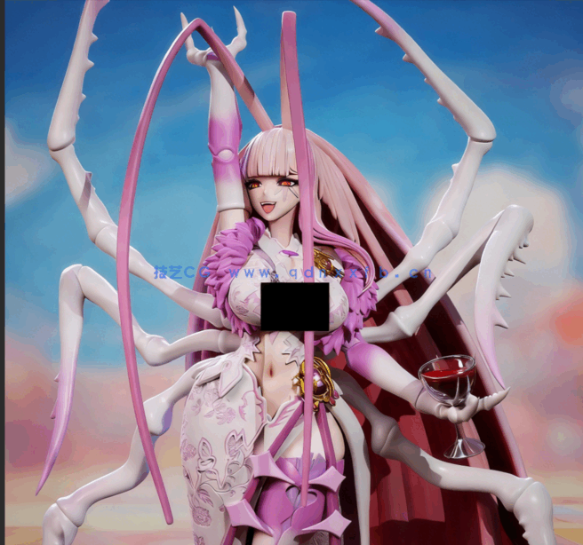 [3D打印人物] Matara Kan虚拟主播角色雕刻手办3D打印模型(图2)