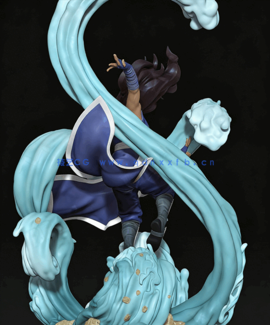 [3D打印人物] 卡塔拉Katara《降世神通》动画角色雕刻手办3D打印模型(图3)