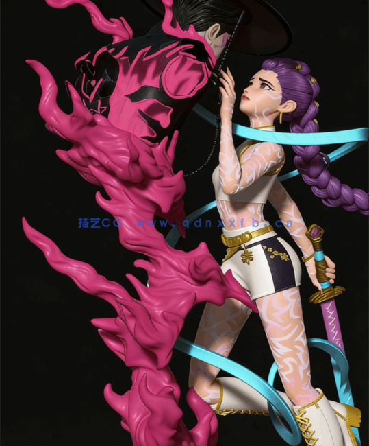 [3D打印人物] Rumi《K-Pop恶魔猎人》动画角色雕刻手办3D打印模型(图2)