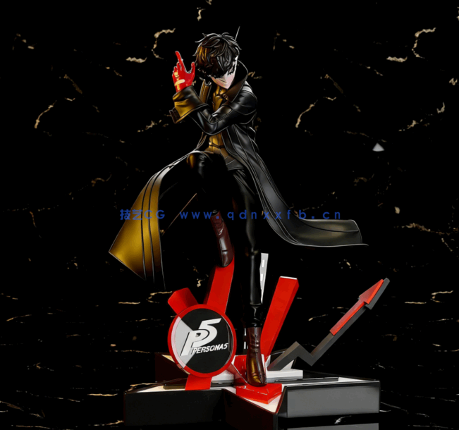 [3D打印人物] 雨宫莲Joker《女神异闻录5 皇家版》游戏角色雕刻手办3D打印(图3)