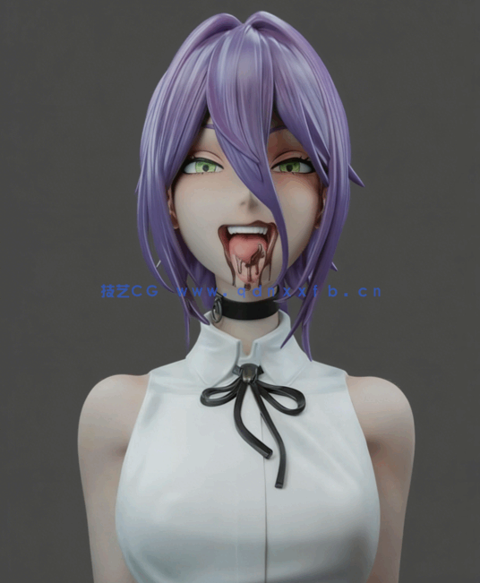 [3D打印人物] 蕾塞Reze《电锯人》动画角色雕刻手办3D打印模型(图1)