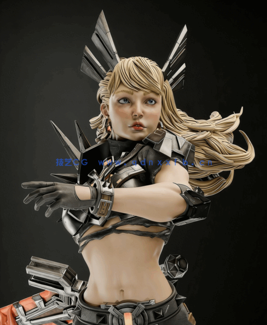 [3D打印人物] 秘客Magik飞奔《X战警》动漫角色雕刻手办3D打印模型(图3)