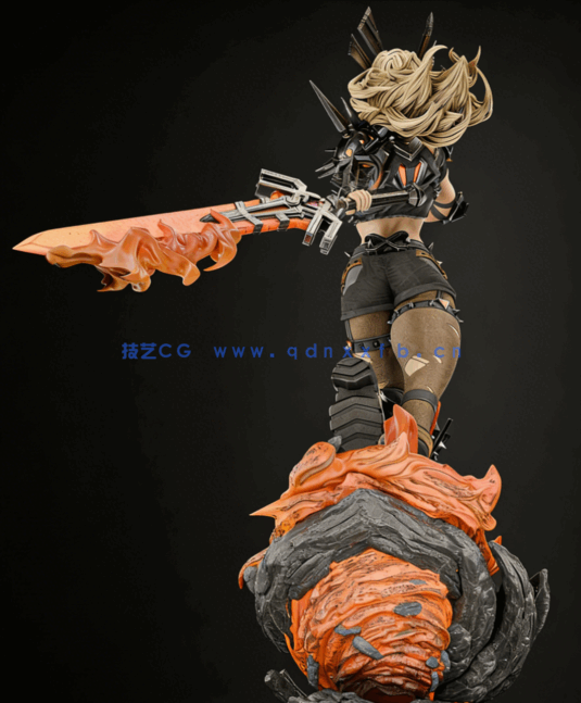 [3D打印人物] 秘客Magik飞奔《X战警》动漫角色雕刻手办3D打印模型(图5)