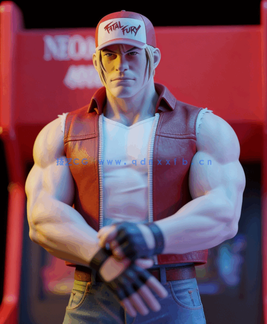 [3D打印人物] 特瑞·博加德Terry Bogard《饿狼传说》游戏角色雕刻手办3D打(图1)