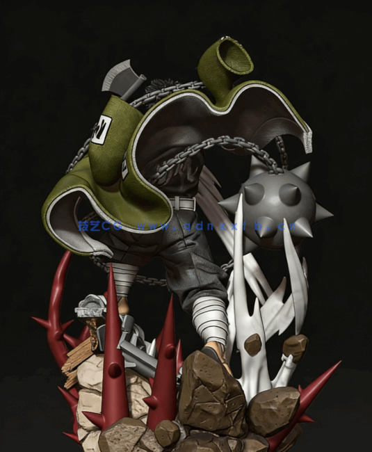 [3D打印人物] 悲鸣屿行冥Himejima Gyomei岩柱《鬼灭之刃》动漫角色雕刻手(图4)