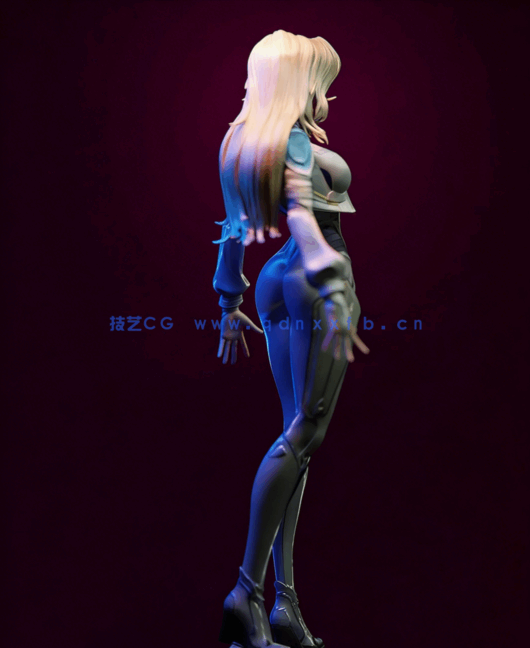 [3D打印人物] 坦迪·鲍恩Dagger匕首 漫威超级英雄角色雕刻手办3D打印模型(图3)