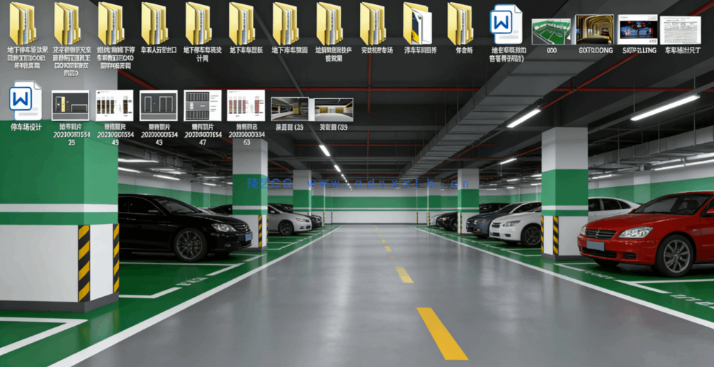 10套精品地下车库停车场施工图(图1)