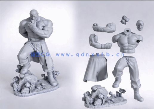 [3D打印人物] 亚历克斯·路易·阿姆斯特朗《钢之炼金术师》游戏角色雕刻手办(图2)