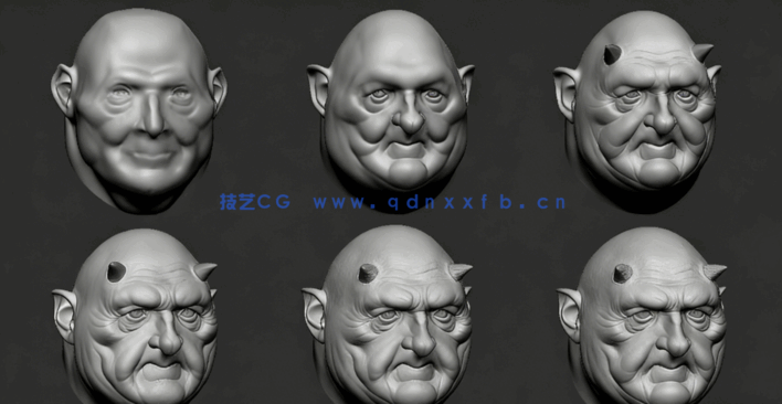 Zbrush逼真写实人物肖像雕刻制作完整流程大师班视频教程 (图4)