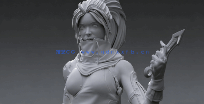 Zbrush 3A级游戏角色硬表面建模制作视频教程 (图2)