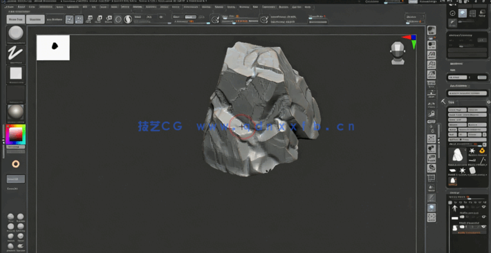 Zbrush超精细岩石雕刻制作全流程视频教程(图3)
