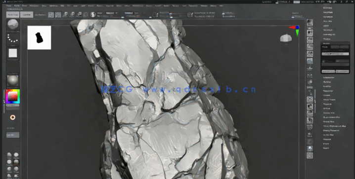 Zbrush超精细岩石雕刻制作全流程视频教程(图2)
